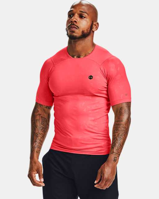 Under Armour Mens Compression Top Mock T Shirt UA Sports Running Gym Crew Tops 